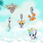 LaMenars Women’s Bee Charms Fits Pandora Bracelets Necklaces